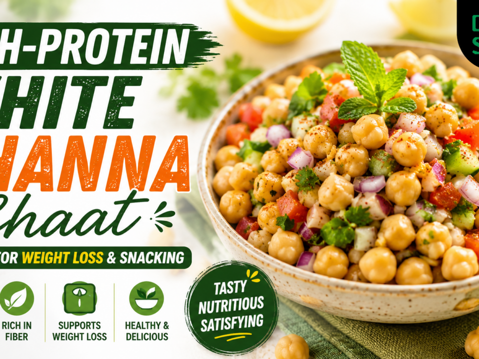 High-Protein White Channa Chaat Perfect for Weight Loss & Snacking