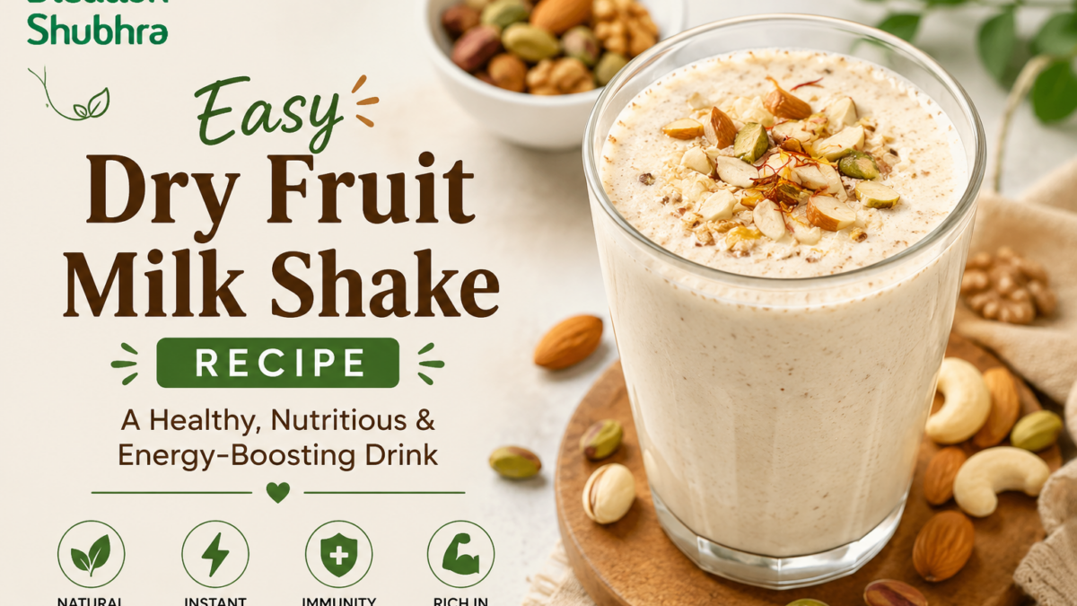 Easy Dry Fruit Milk Shake Recipe